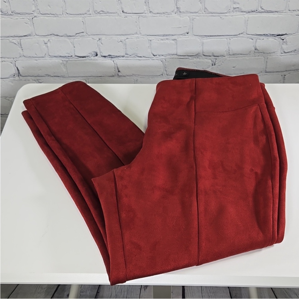 NY & Co. Rust/Red Suede Leggings - Size Large